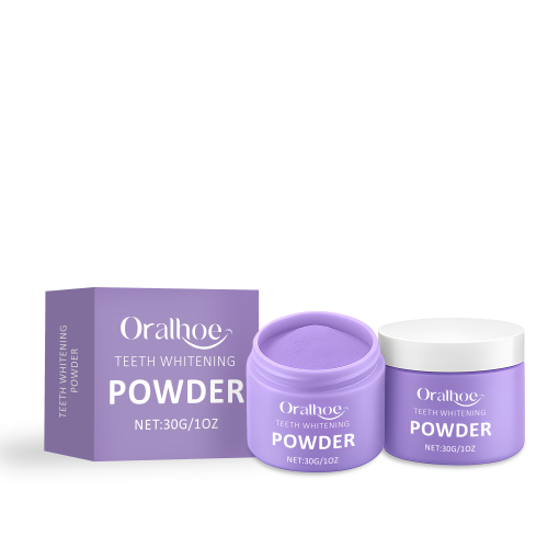 Oralhoe 紫色清洁牙粉 细腻粉质温和配方呵护牙齿清洁牙渍异味
